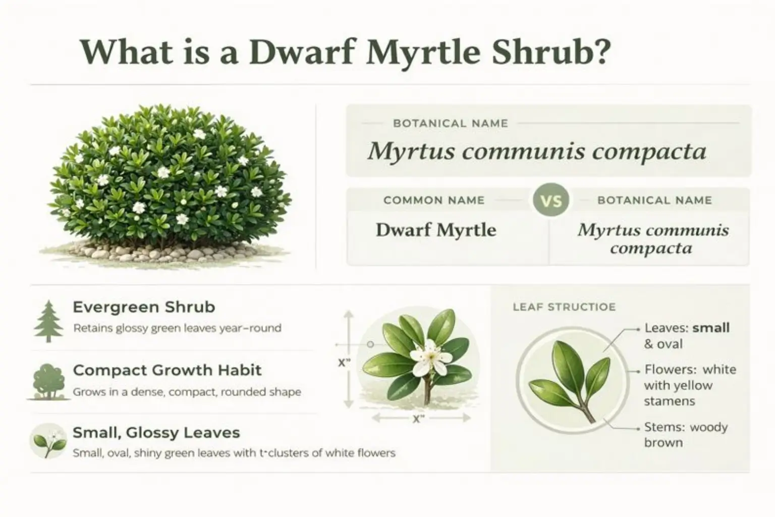 dwarf myrtle shrub