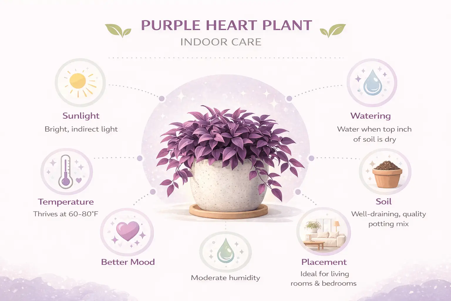 purple heart plant indoor benefits