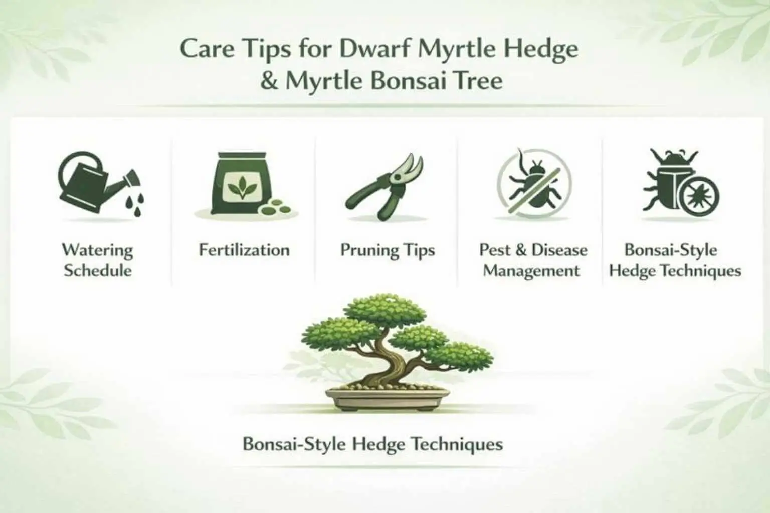 dwarf myrtle hedge