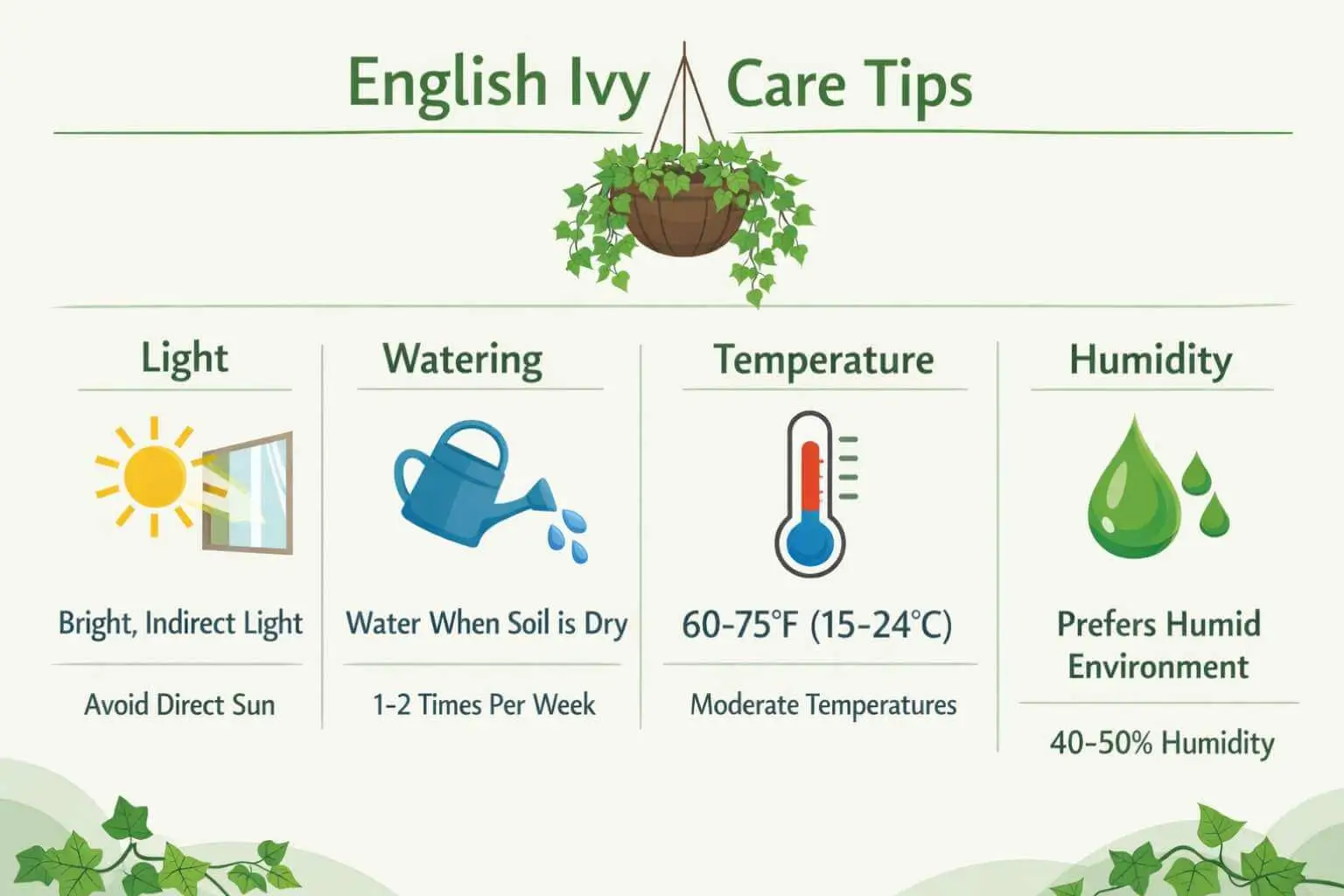 english ivy hanging plant