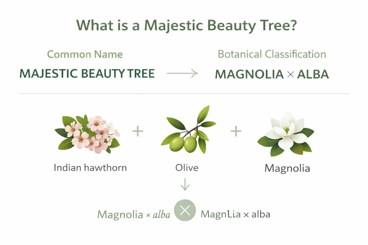 majestic beauty tree definition showing common name versus botanical classification