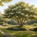 majestic beauty tree ornamental landscape tree with evergreen foliage and flowers