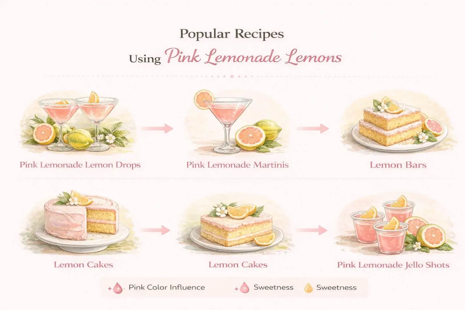 Pink lemonade lemon recipes and uses in drinks, desserts, and cocktails