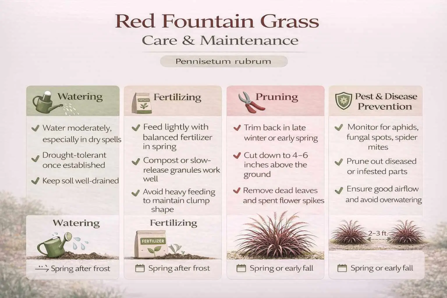 red fountain grass