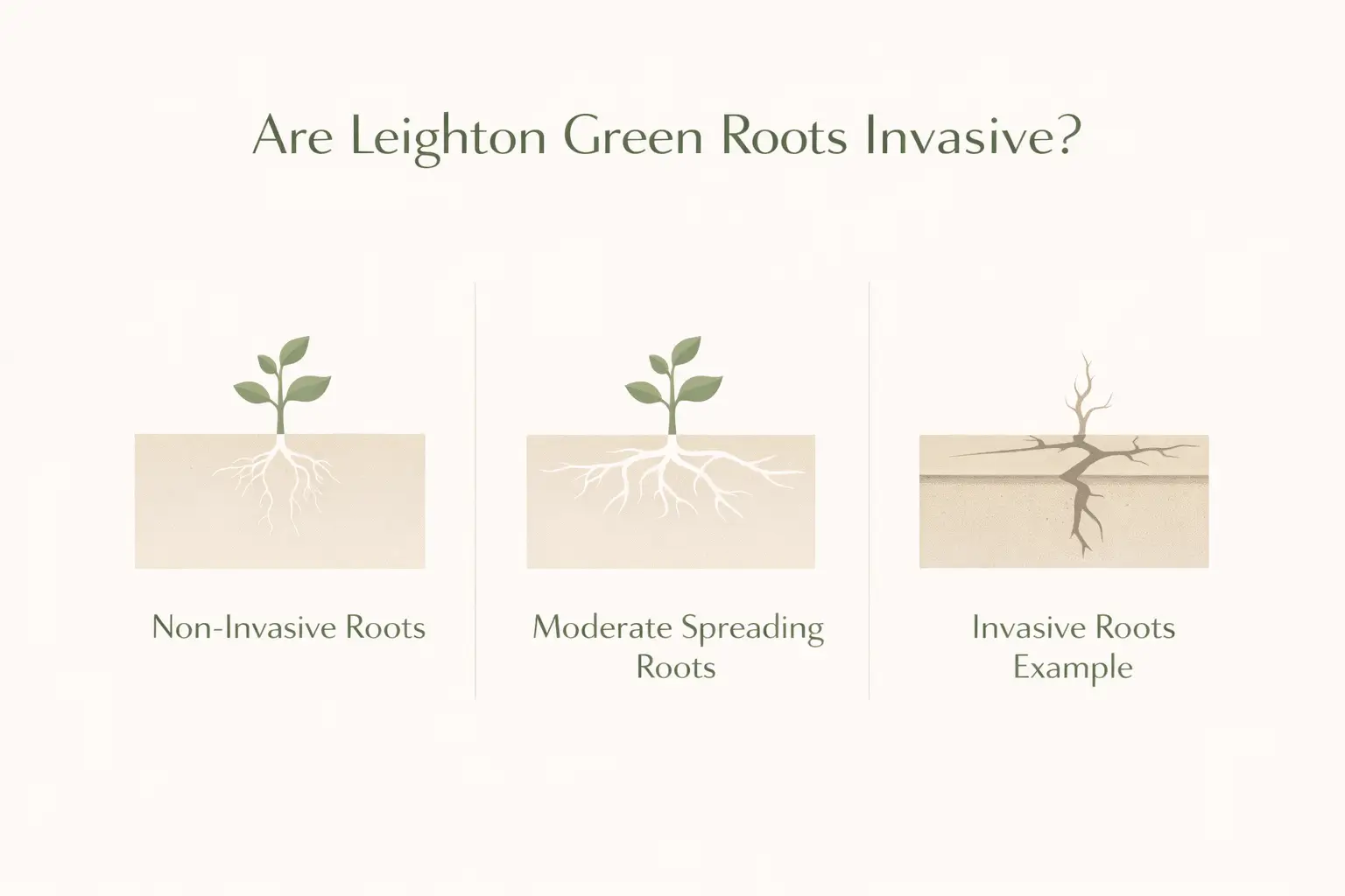 are leighton green roots invasive