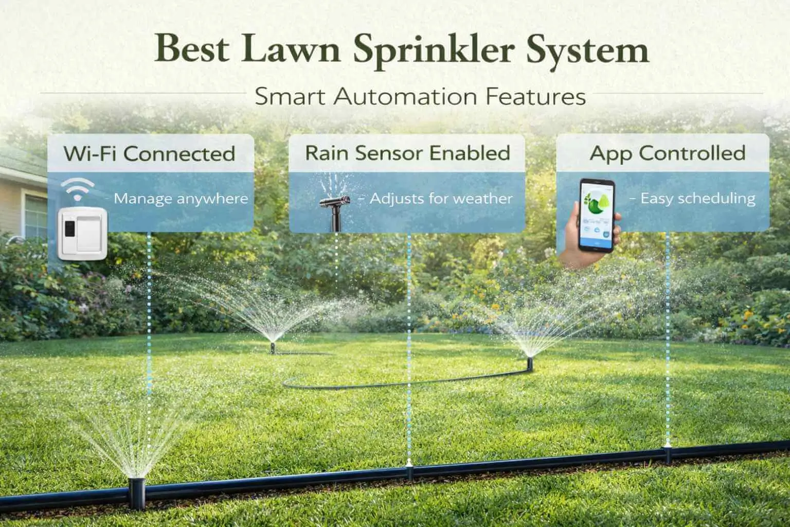 Best Lawn Sprinkler system with pop-up heads for large lawns and automated irrigation