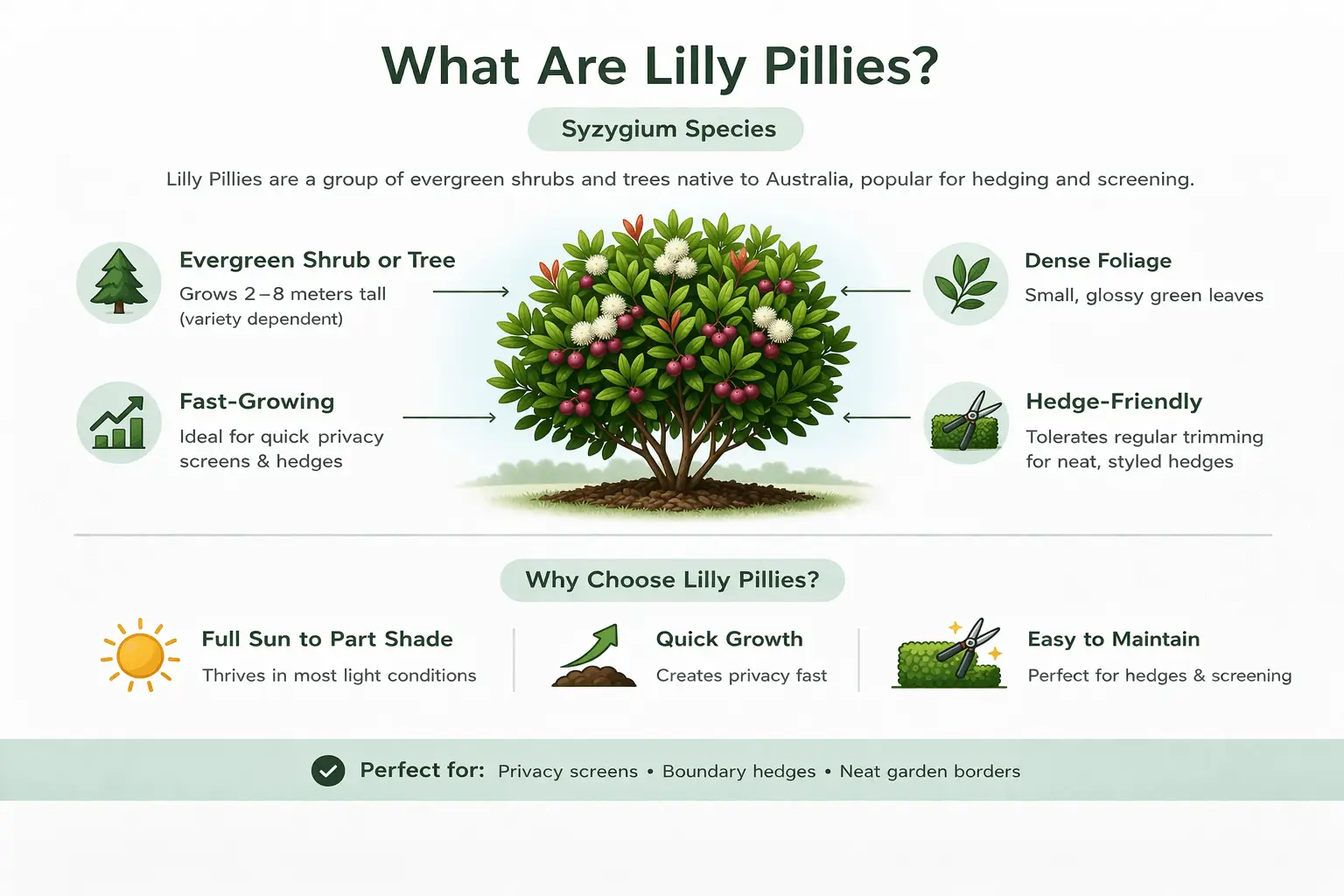 best lilly pilly for hedge