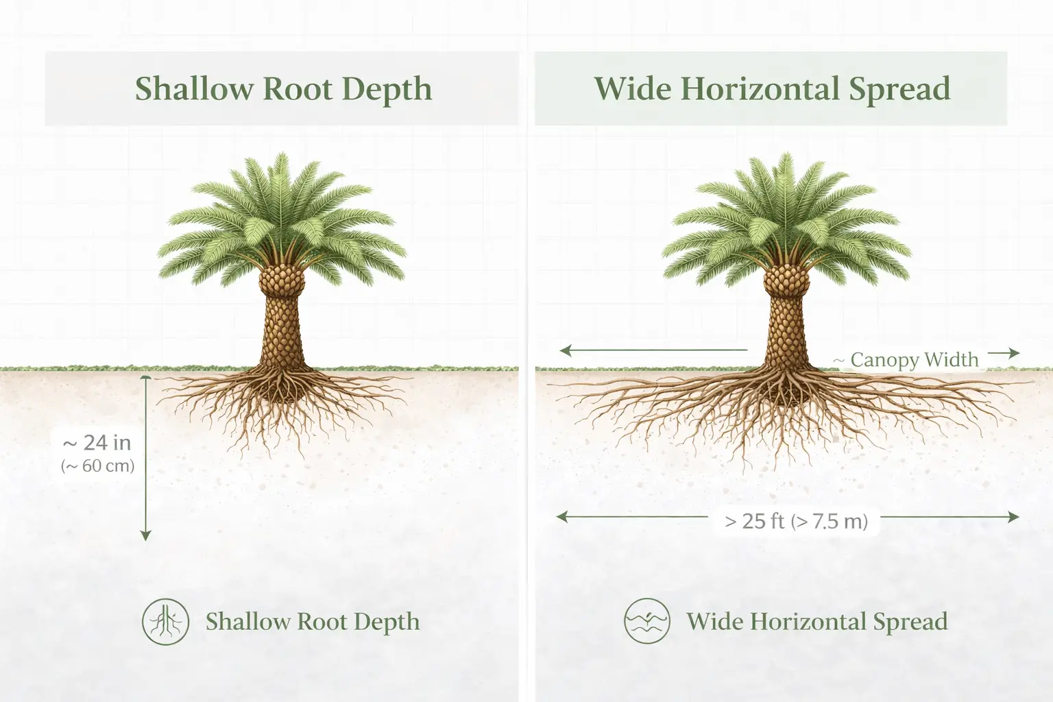 canary island date palm root system