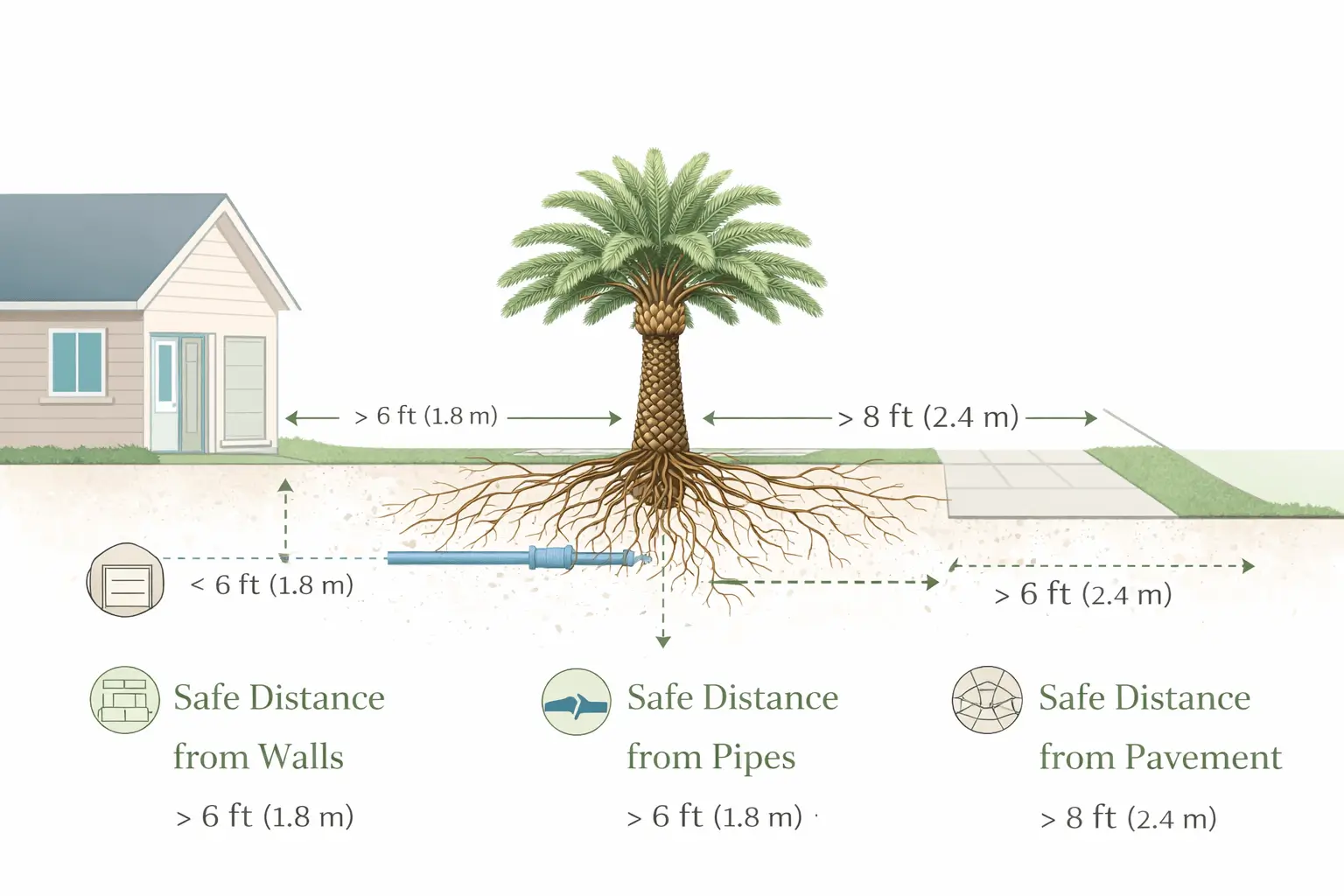canary island date palm root system