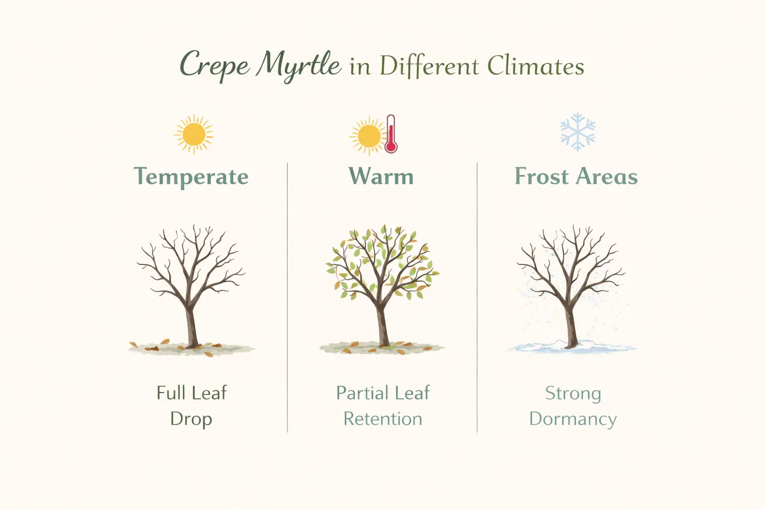 crepe myrtle deciduous or evergreen