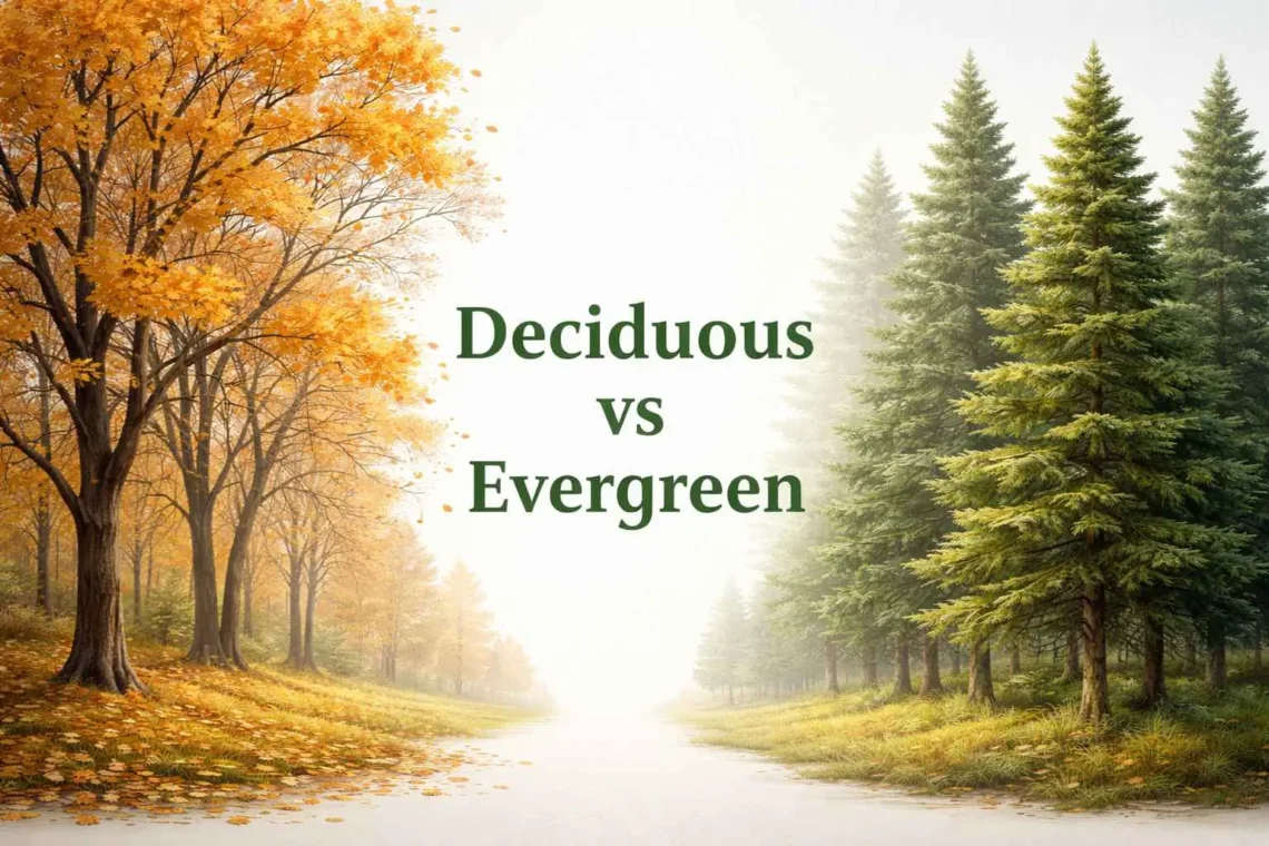 deciduous vs evergreen