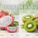 dragon fruit vs kiwi comparison banner showing sliced dragon fruit and kiwi fruit side by side