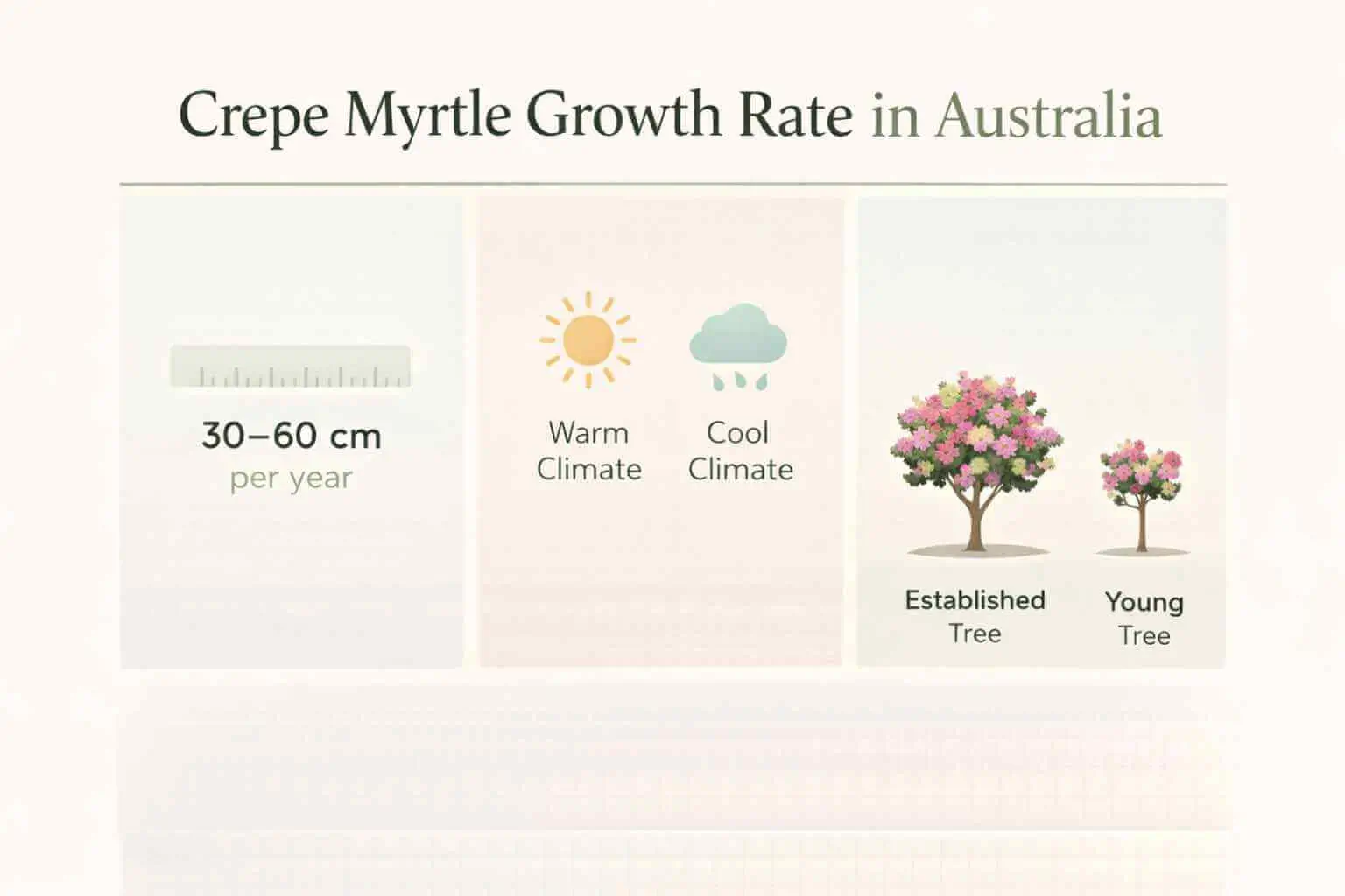 how fast do crepe myrtles grow in australia