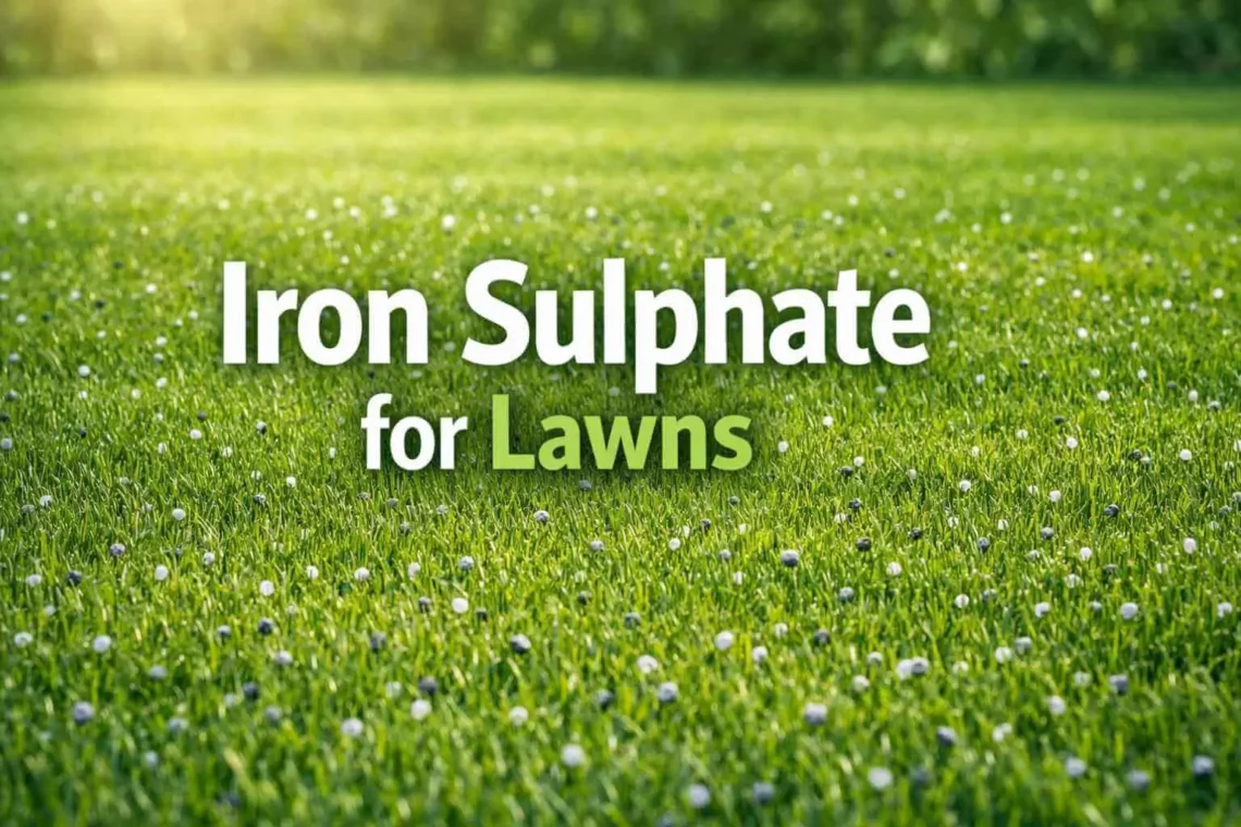 Iron sulphate for lawns enhancing green grass and moss control for healthy turf