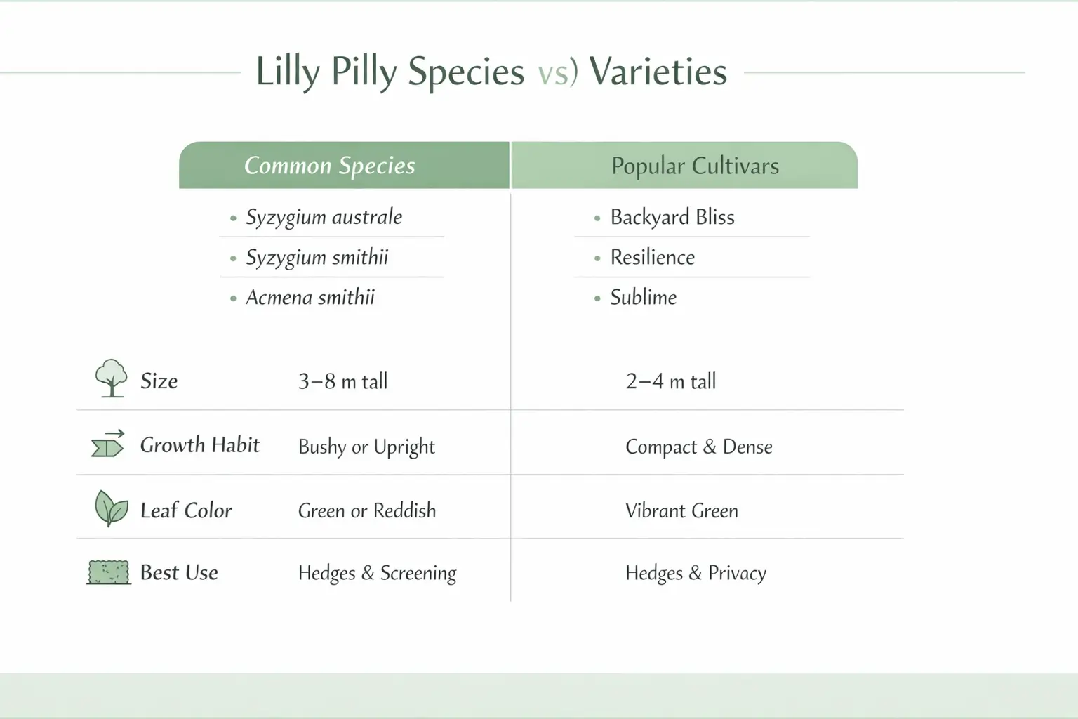 lilly pilly varieties