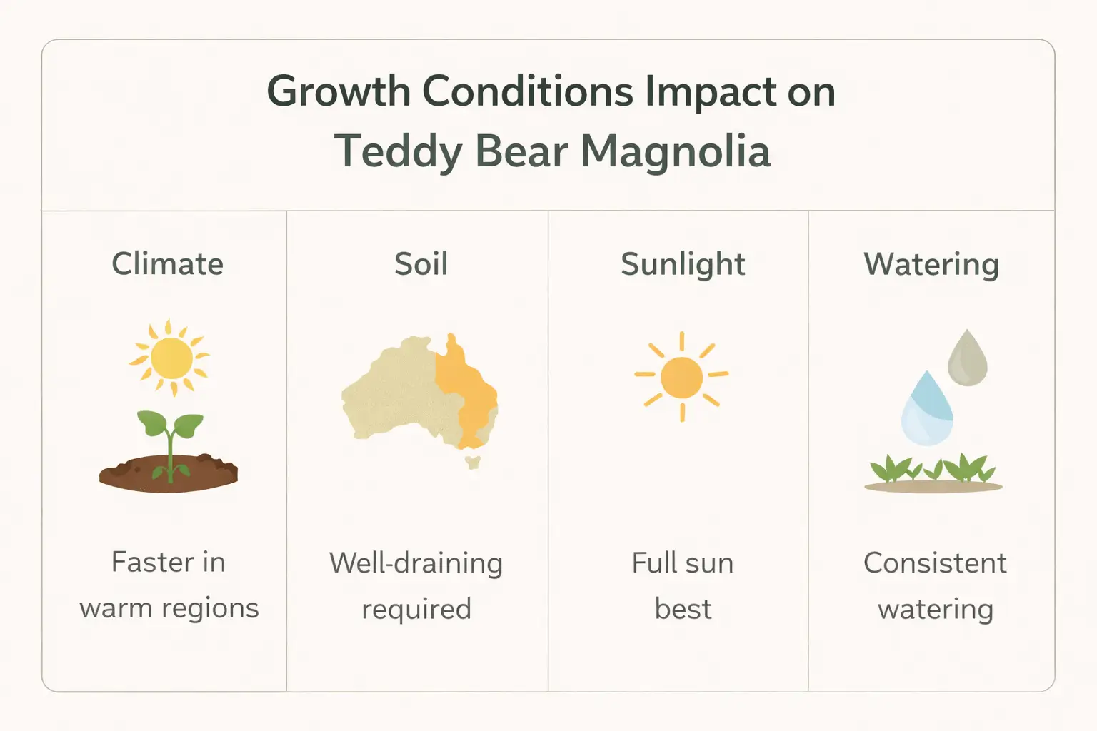 magnolia teddy bear growth rate
