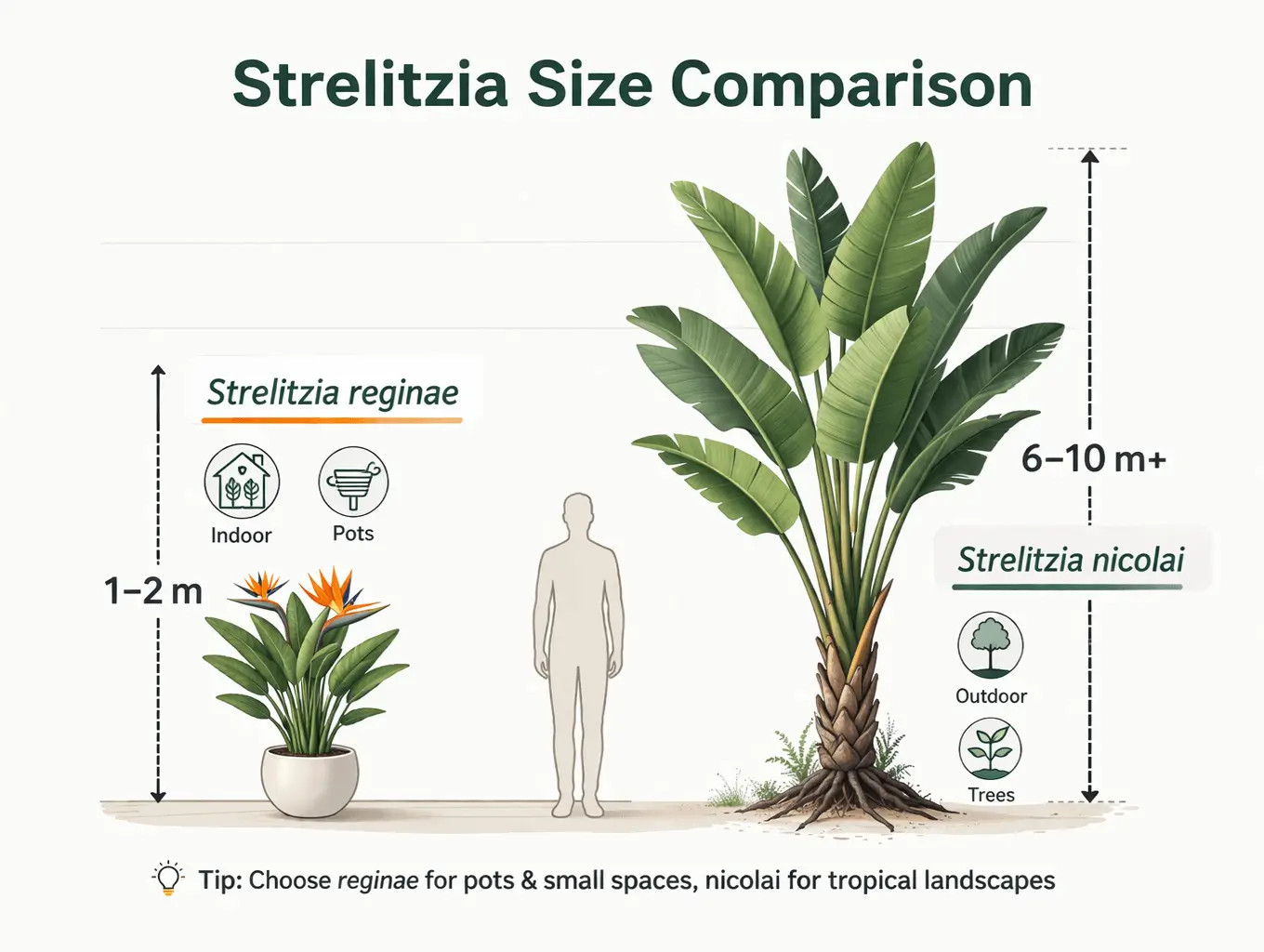 strelitzia reginae vs nicolai