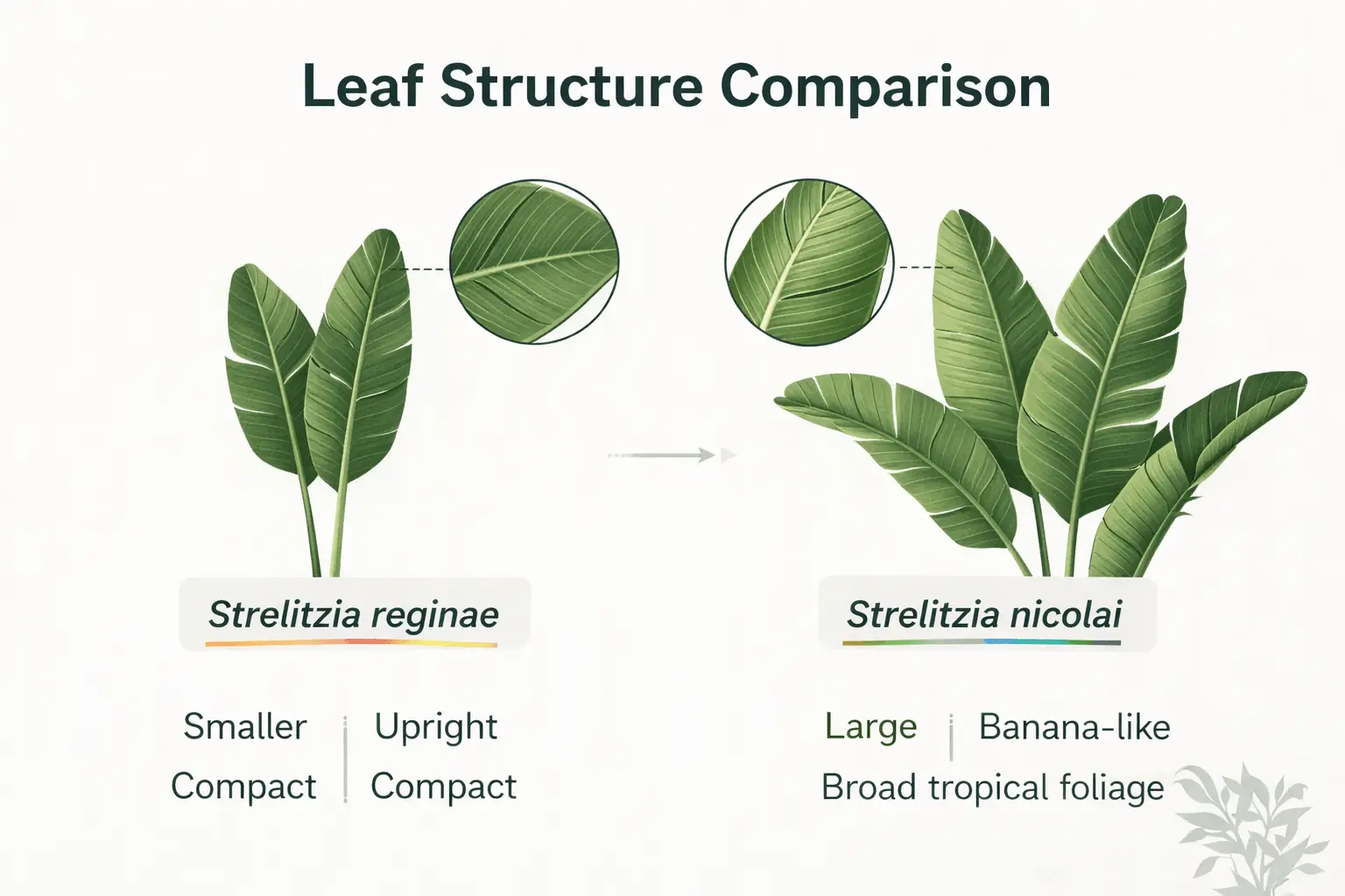 strelitzia reginae vs nicolai