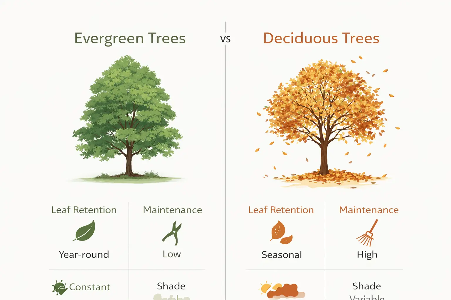 trees that don't drop leaves australia