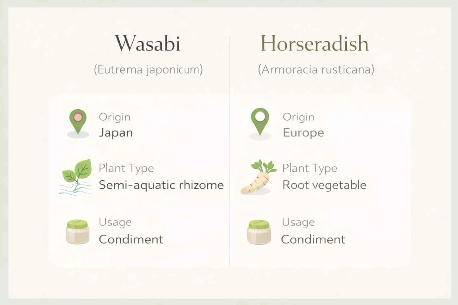 wasabi plant vs horseradish