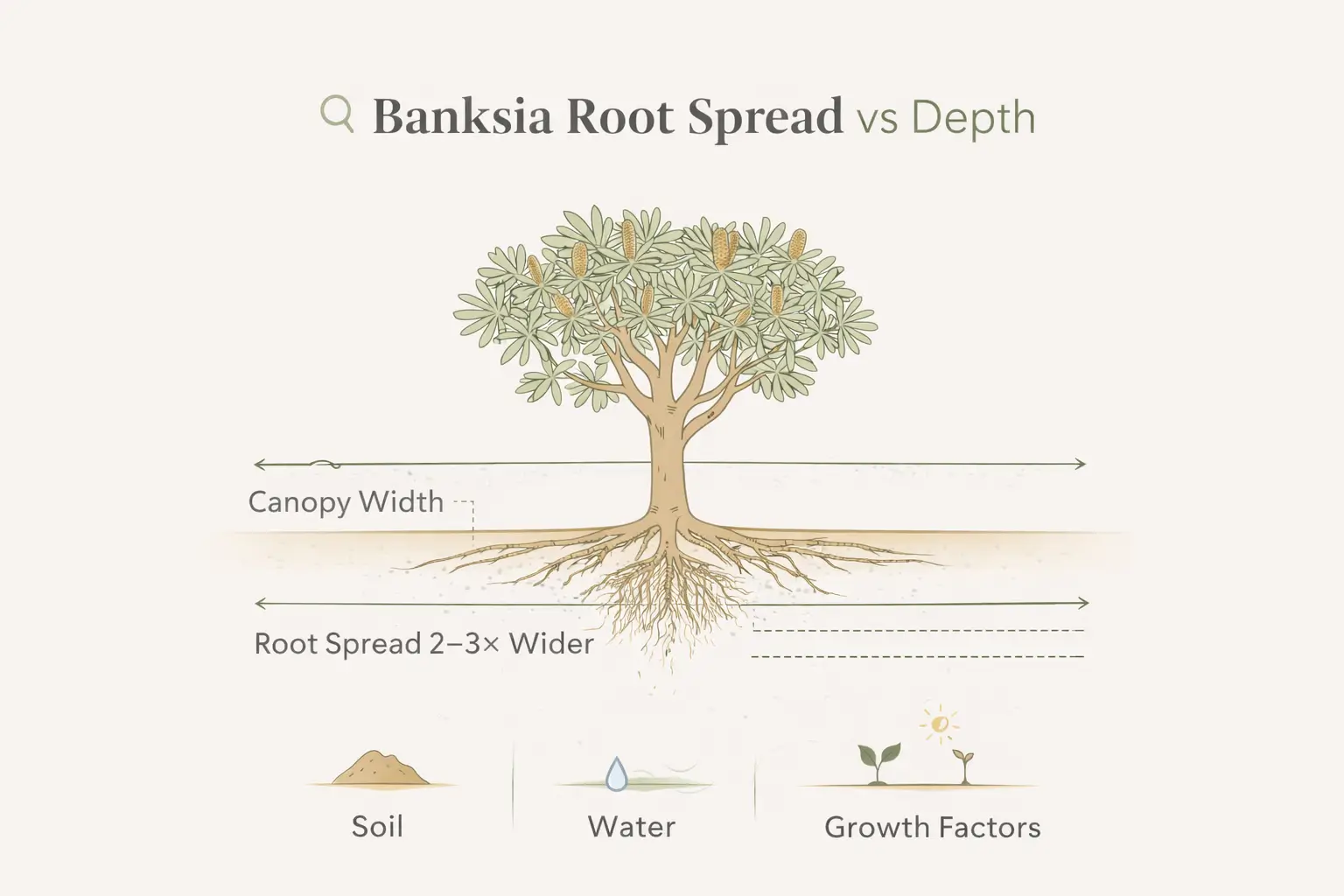 are banksia roots invasive