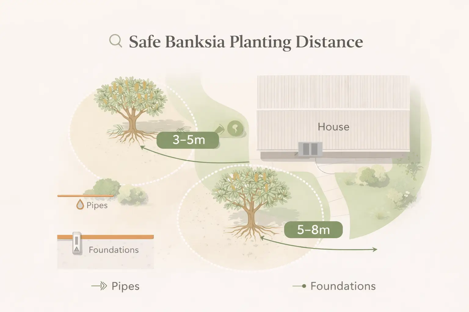 are banksia roots invasive