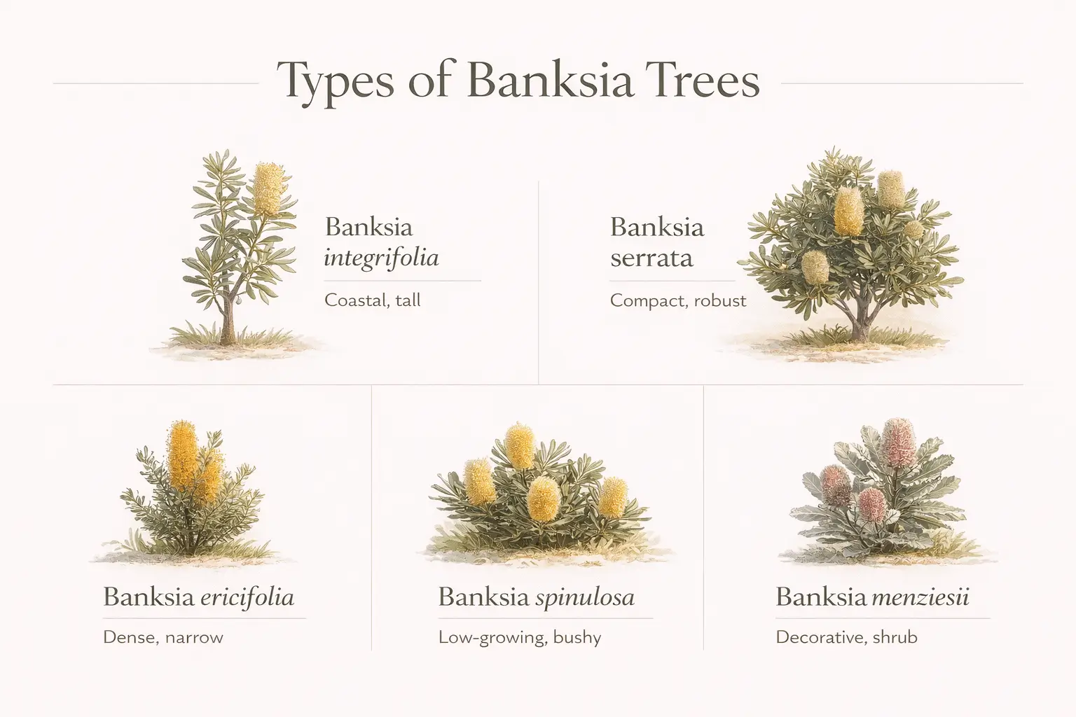 banksia tree varieties