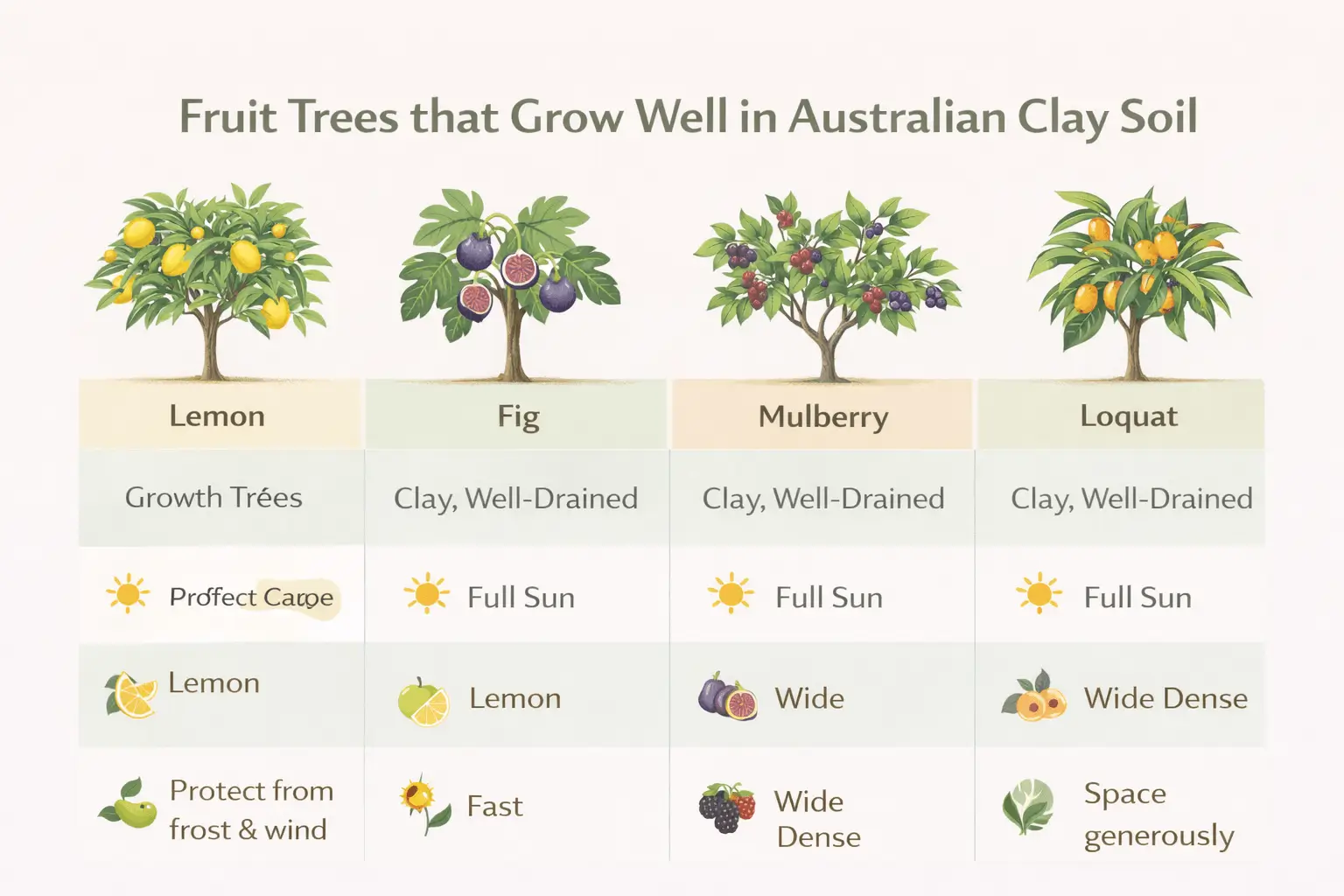 best trees for clay soil australia