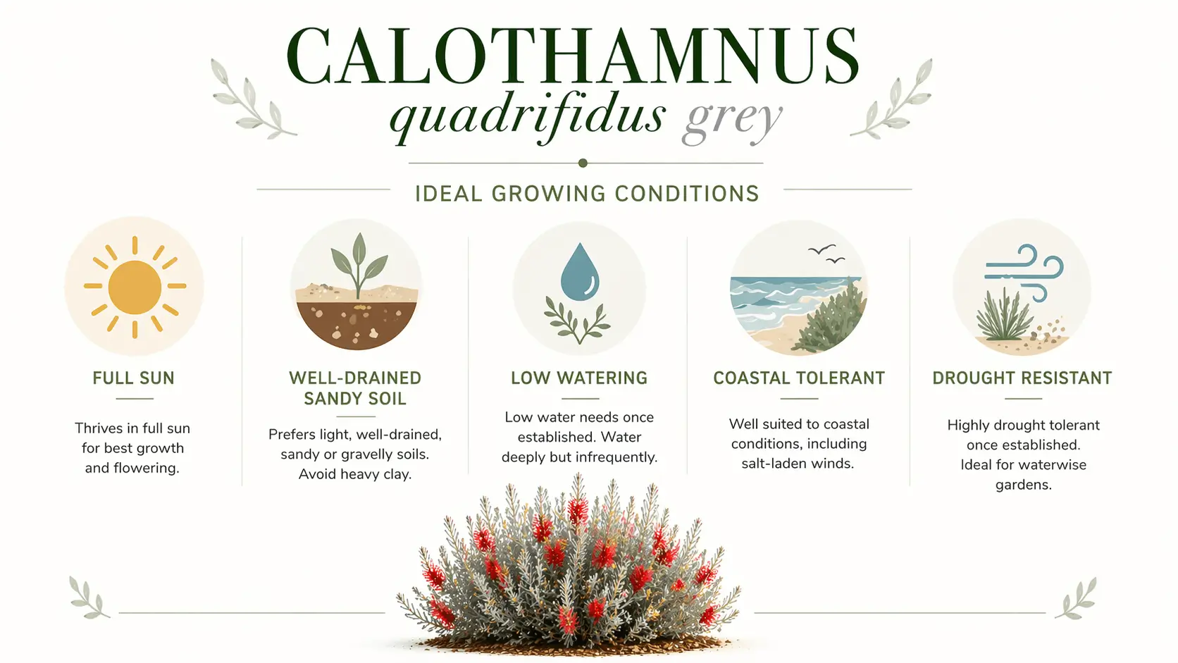 calothamnus quadrifidus grey