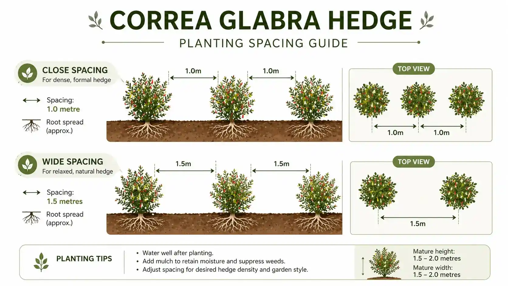 correa glabra hedge