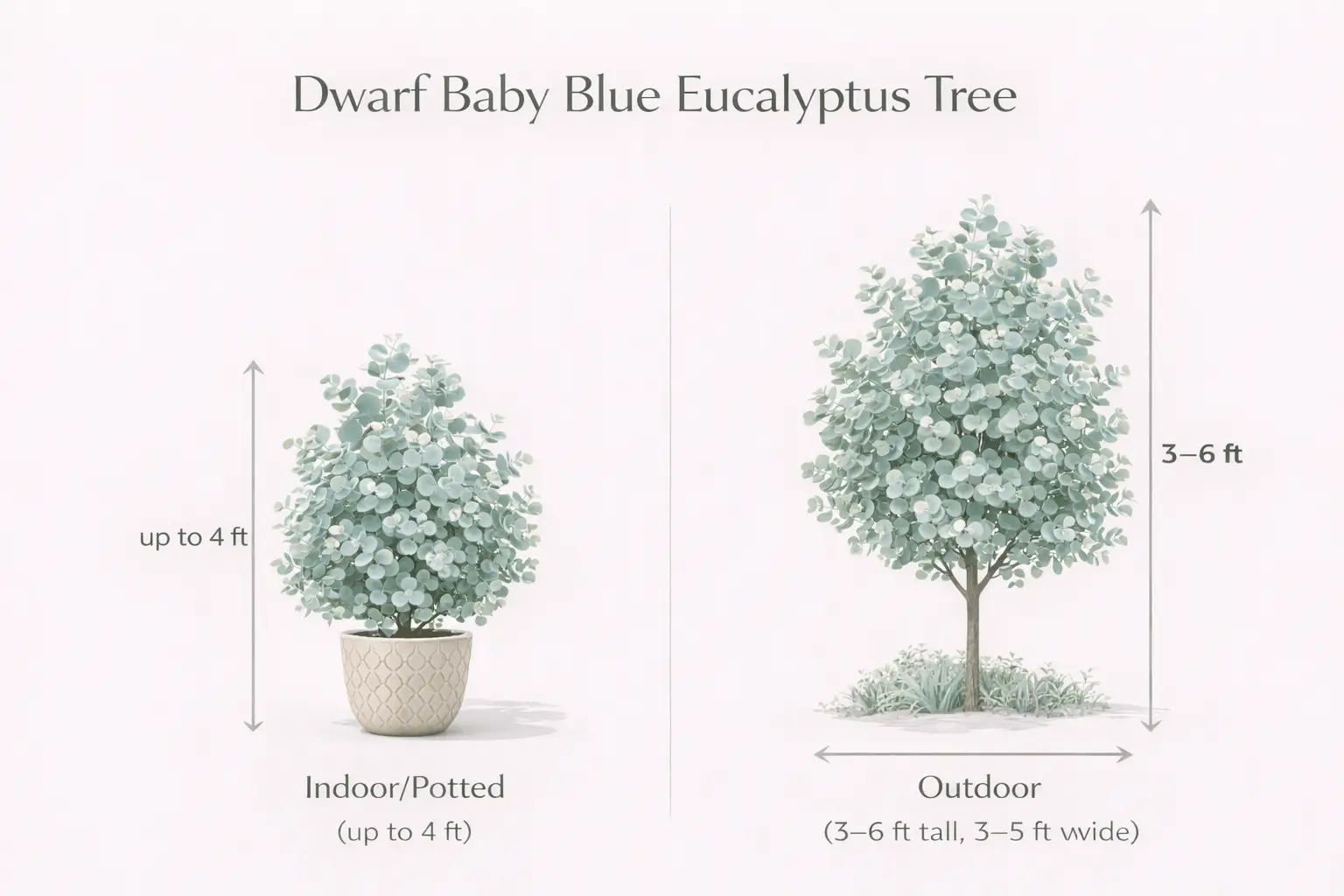 dwarf baby blue eucalyptus tree