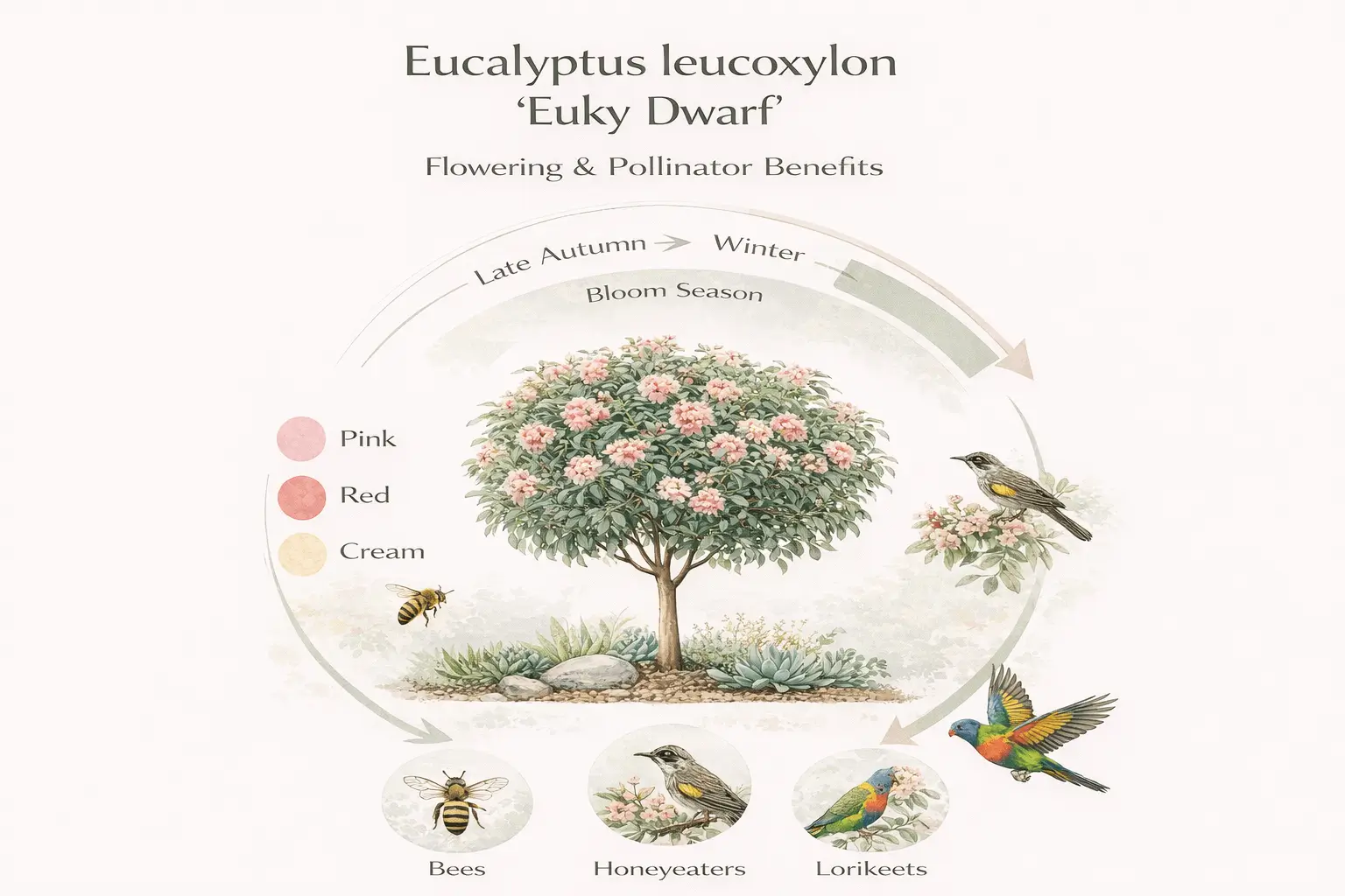eucalyptus leucoxylon ‘euky dwarf’