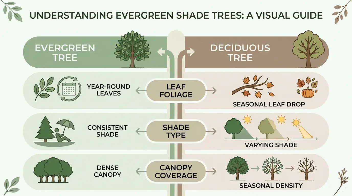 evergreen shade trees