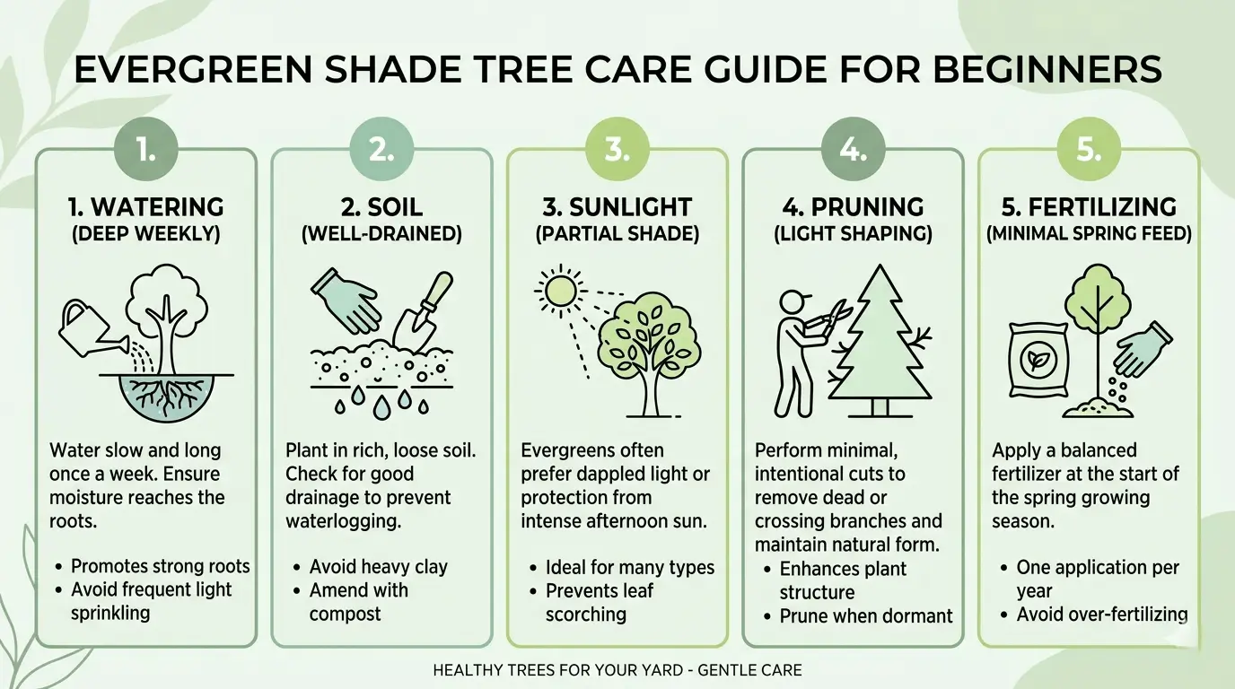 evergreen shade trees