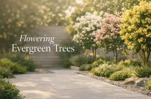 flowering evergreen trees