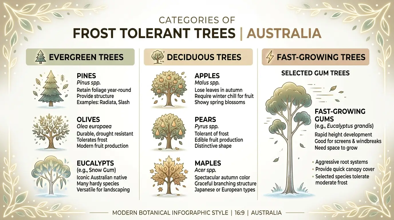 frost tolerant trees australia