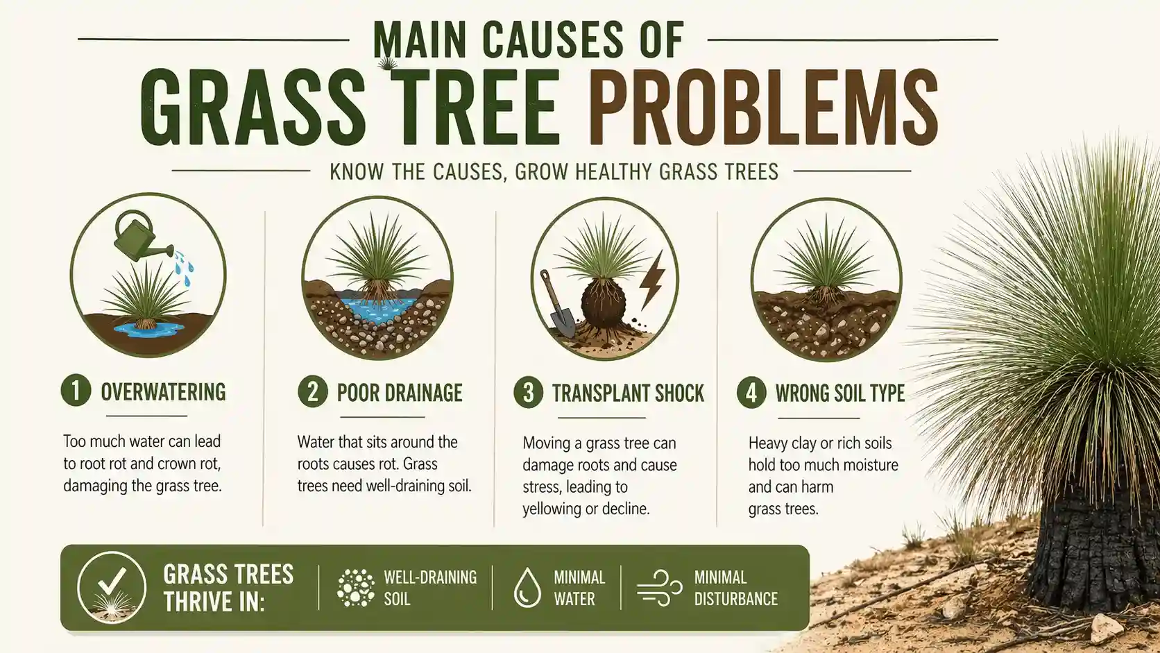 grass tree problems