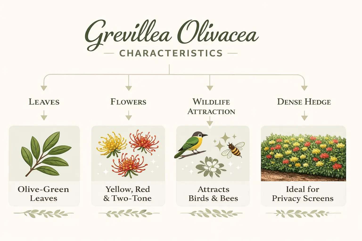 grevillea olivacea hedge