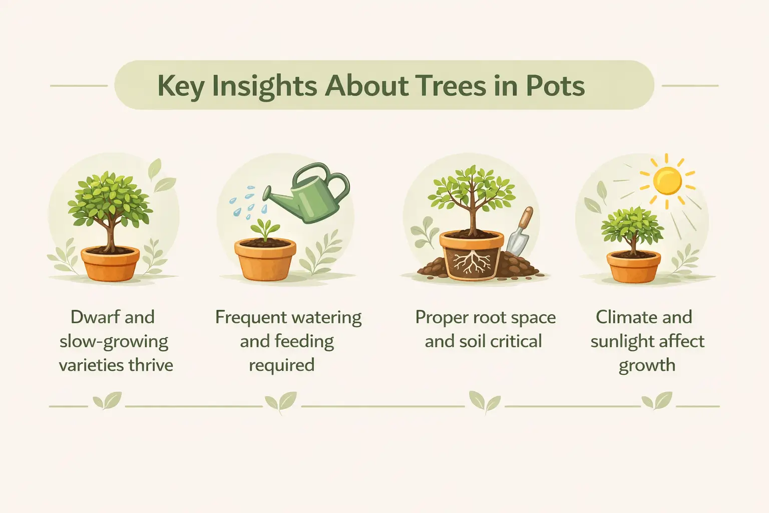growing trees in pots
