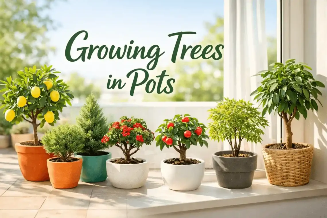 growing trees in pots