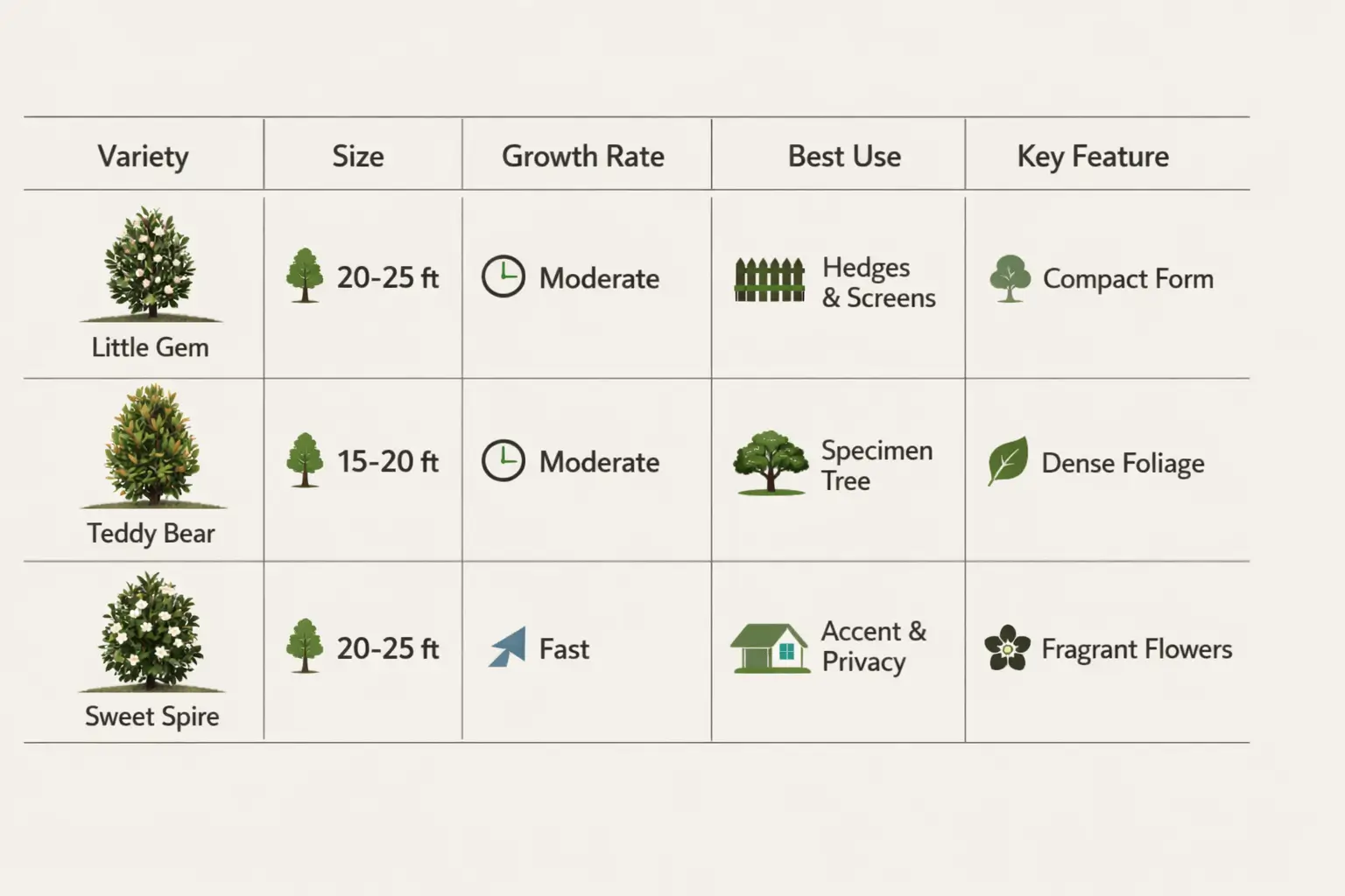 magnolia screening trees