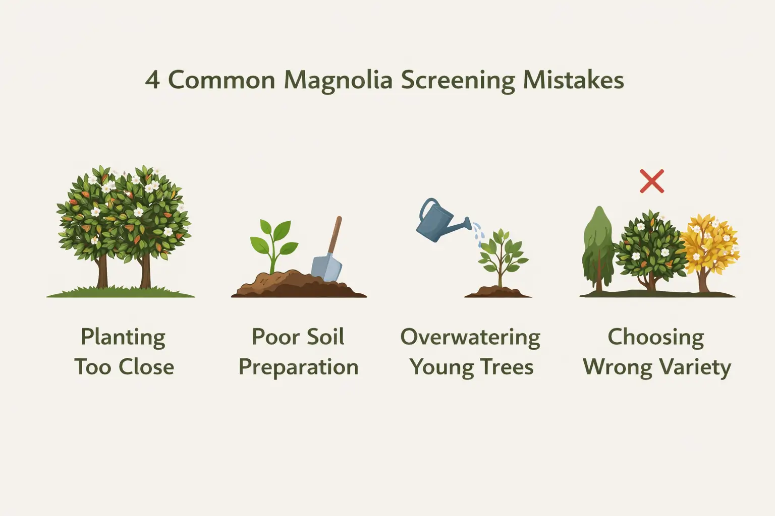 magnolia screening trees