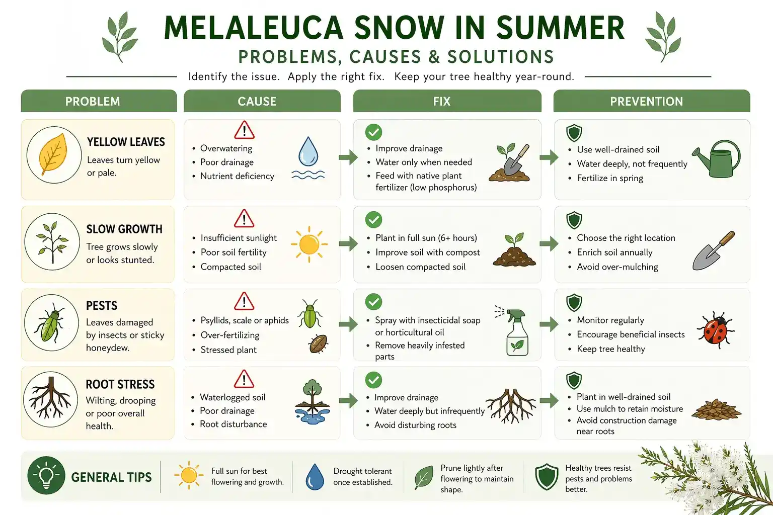 melaleuca snow in summer