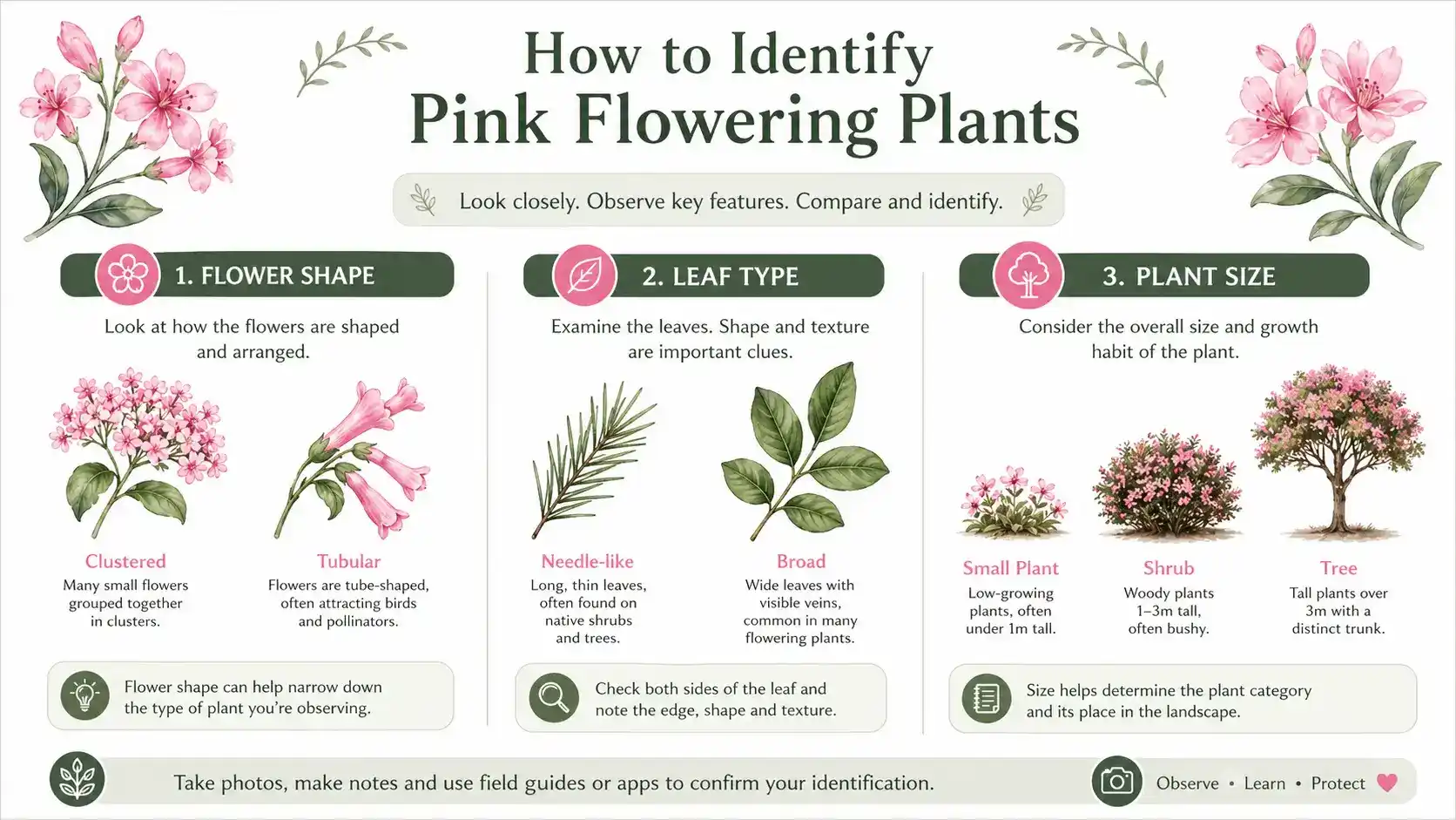 native pink flowers australia