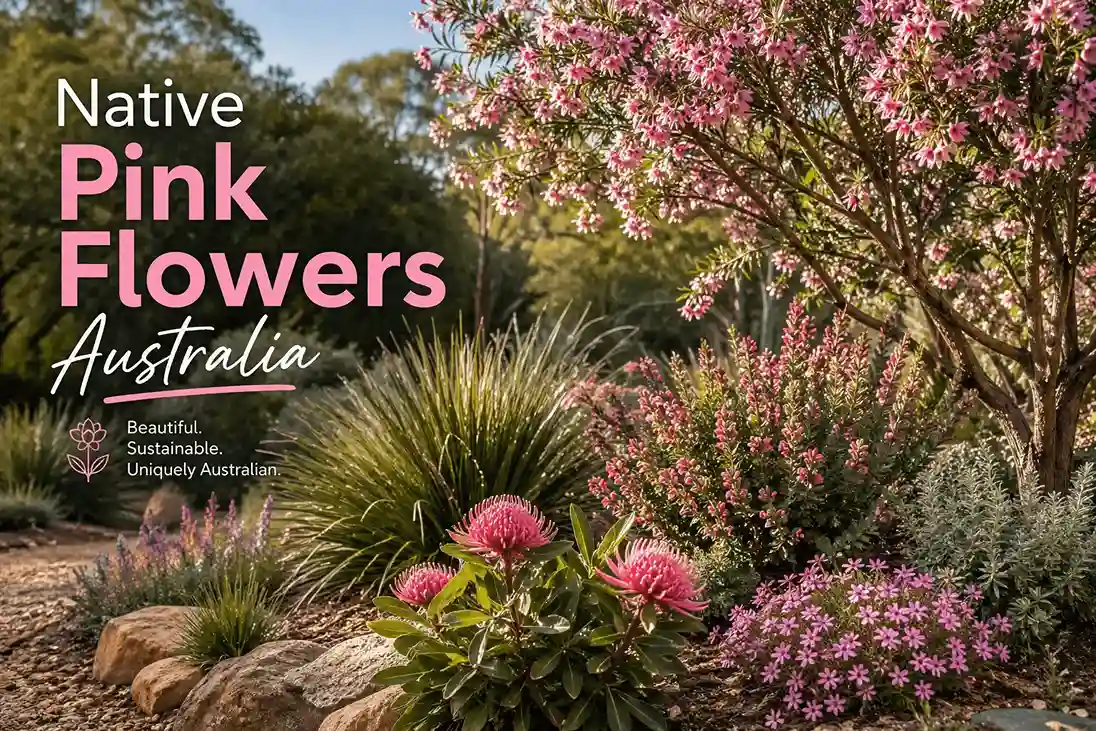 native pink flowers australia