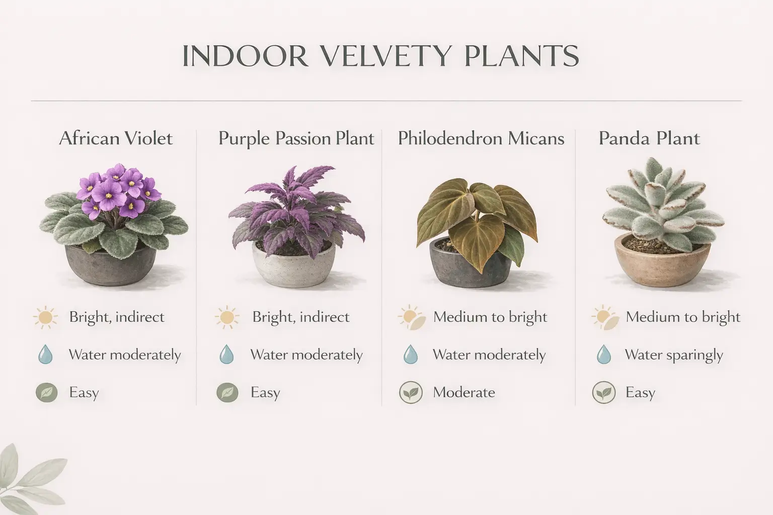 plants with velvety leaves