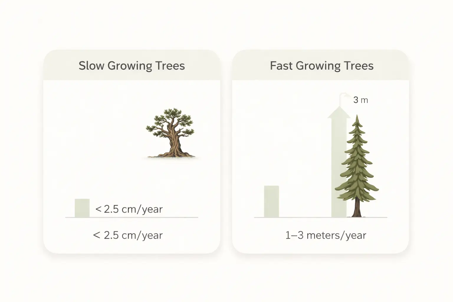slowest growing tree