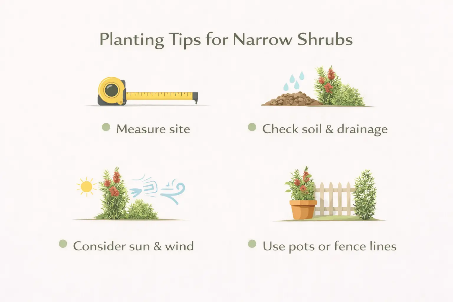 tall narrow shrubs australia