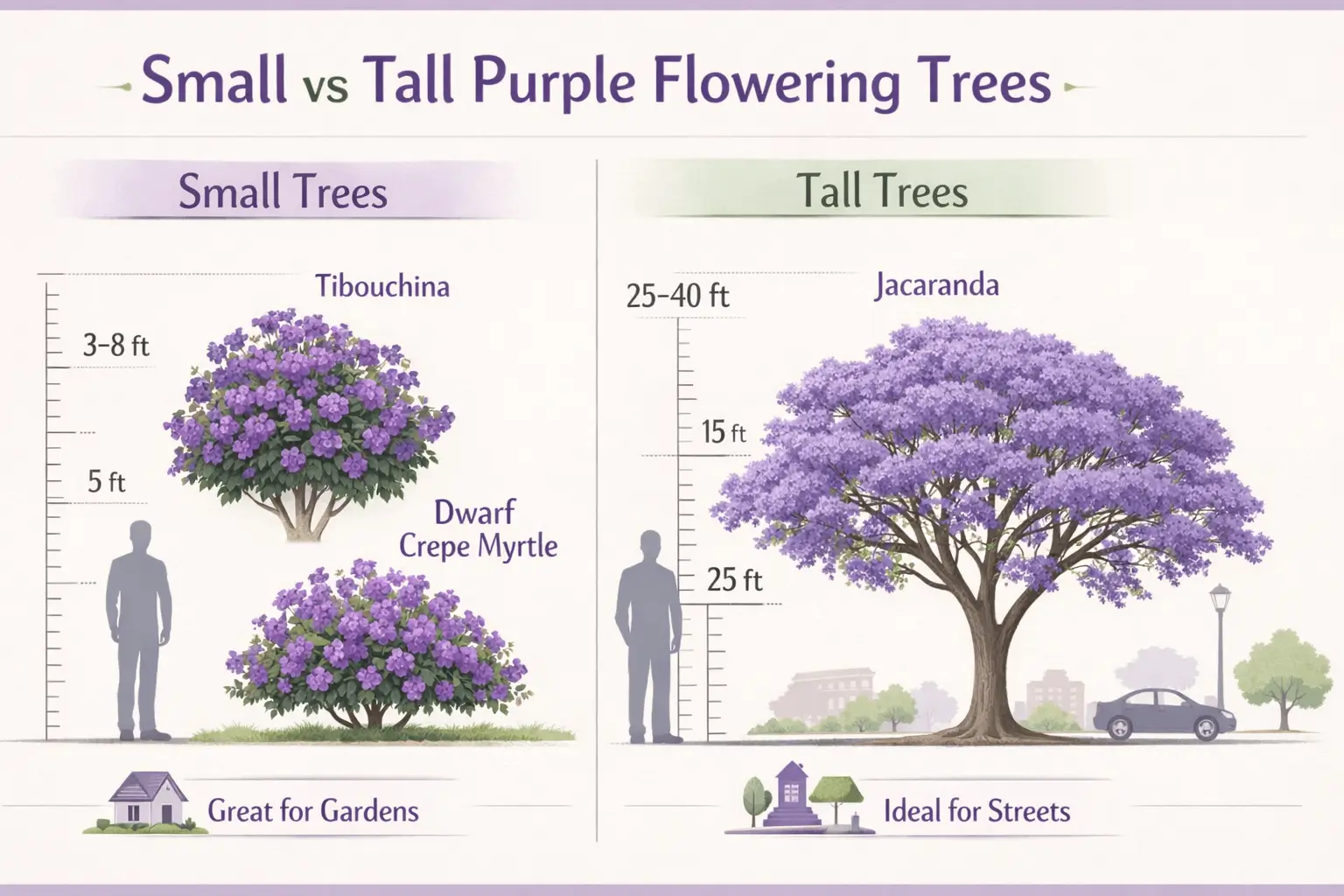 trees with purple flowers australia