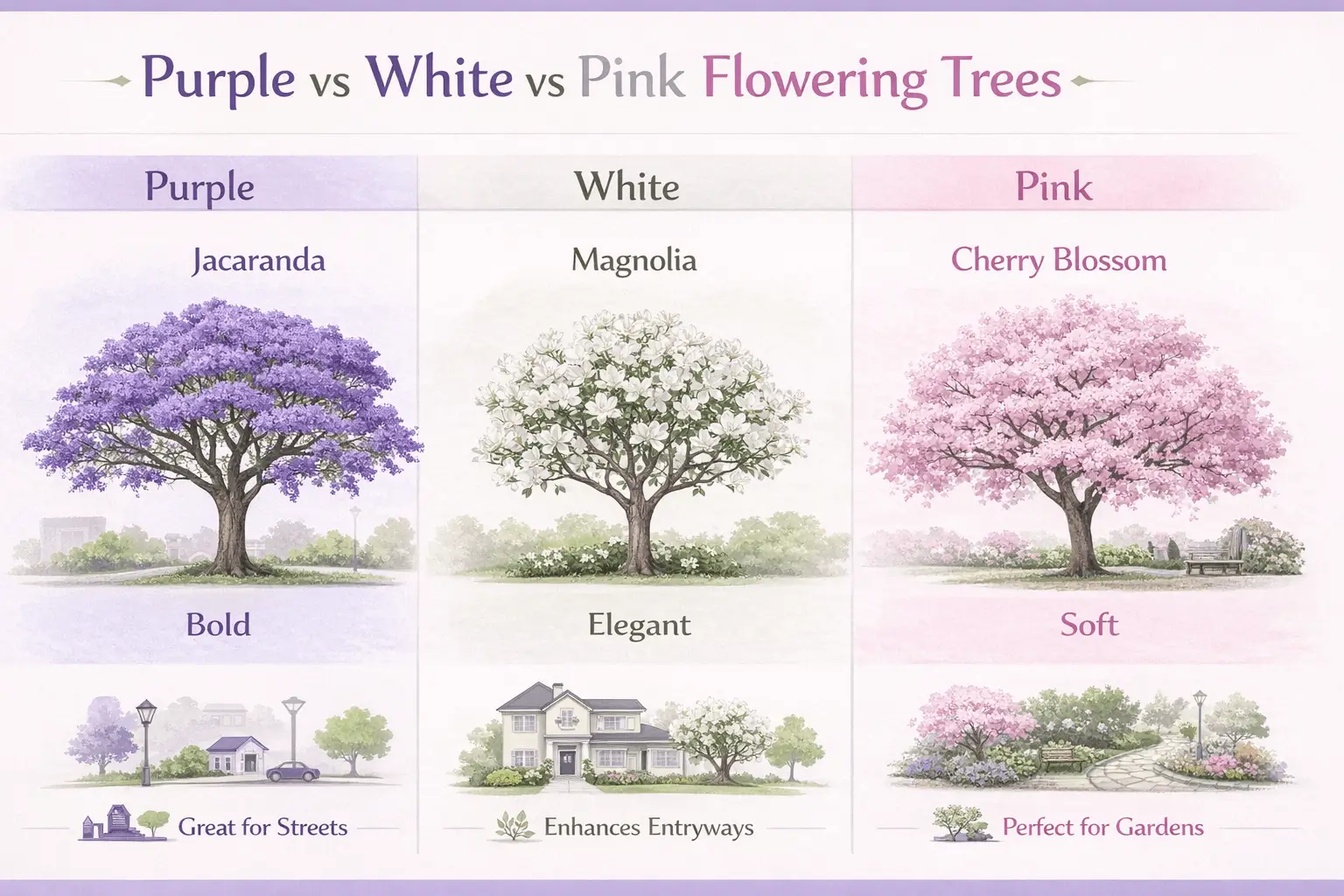 trees with purple flowers australia